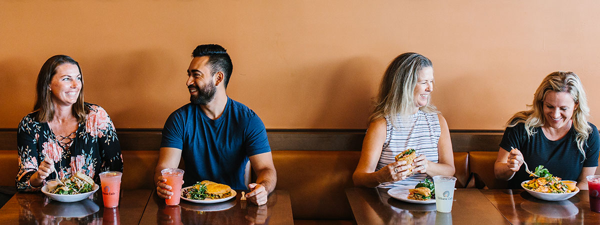 customers enjoying lunch at Urbane Cafe